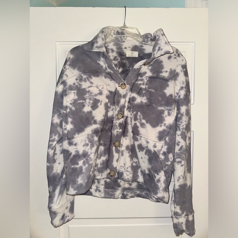 Anthropologie T. LA size medium button up tie dye top